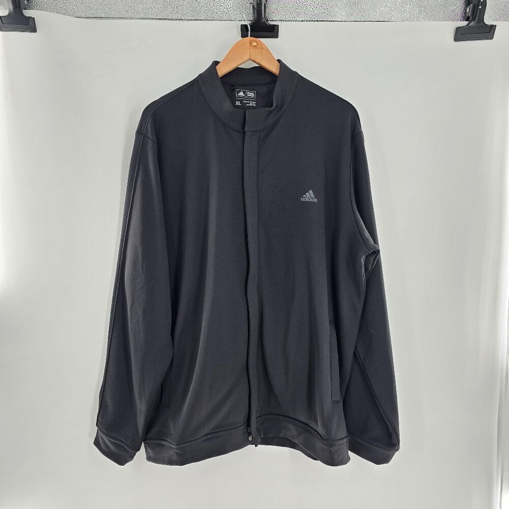 Adidas Golf Mens Sz Extra Large Black Full Zip Jacket - Picture 2 of 7